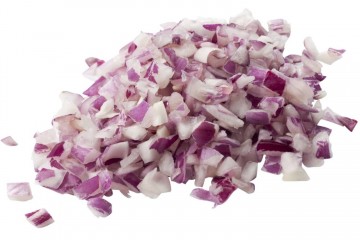 Rode ui 10mm blokjes